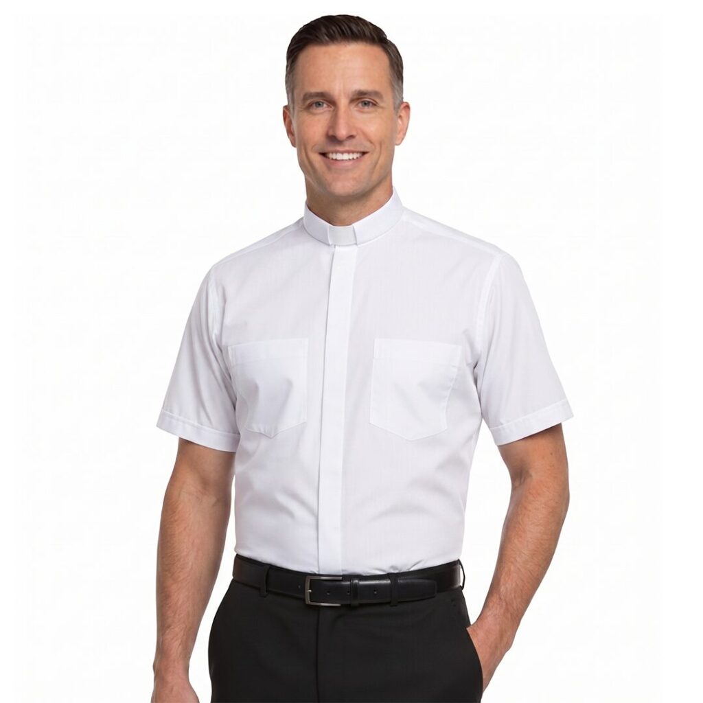 Camisa Obispo Manga Corta