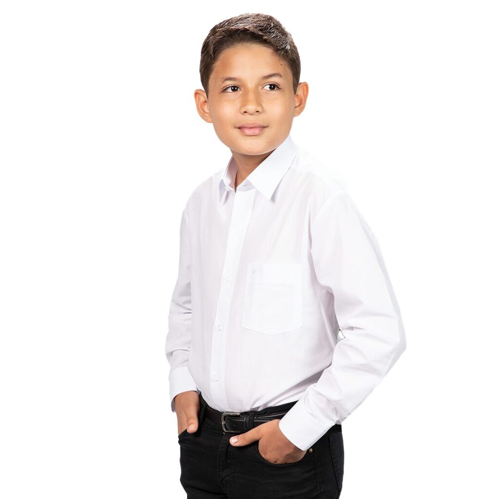 Camisa Colegial Manga Larga